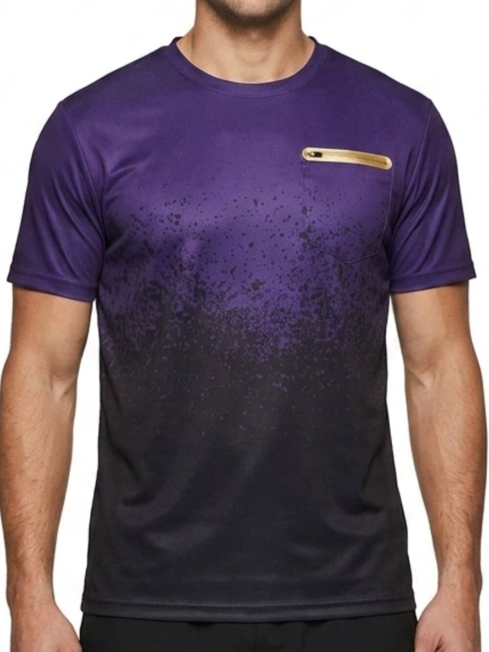 And1 Men's Purple and Black Gradient Shirt